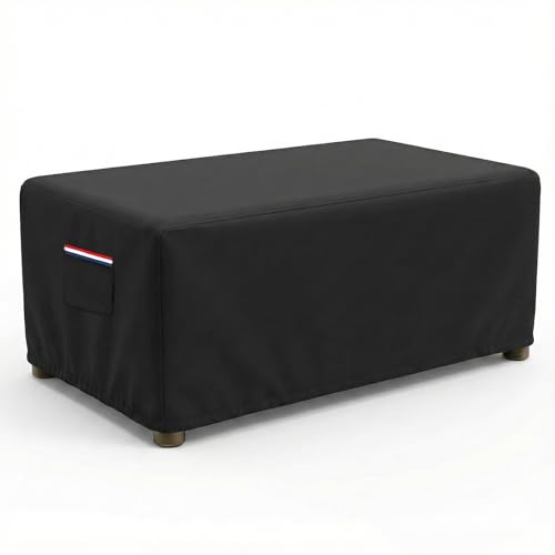 Yagvany Waterproof Rectangular Patio Coffee Table Cover, 600D Heavy Duty Outdoor Furniture Cover, UV & Wind Resistant, 48×28×16 in All-Weather Protection for Patio & Garden Tables