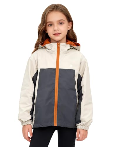 Image of Venzina Kids' Adventure-Ready Windproof Jacket Thermal-Insulated & Water-ResistantFixed Hood for Hiking, Camping, School