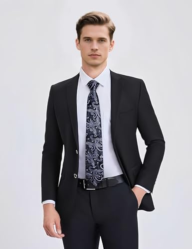 Image of YourTies Paisley Men's Necktie Woven Silk Floral Ties for Men Designer Formal Business Party Wedding