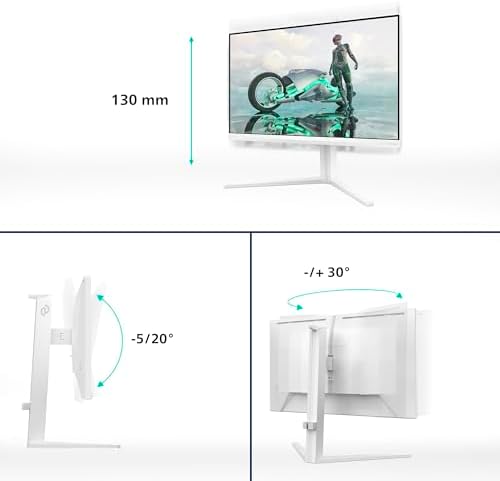 PHILIPS EVNIA 24M2N32001A 24 180Hz 0.5ms HDMI DP A-Sync Pivot HDR10 FHD IPS Beyaz Gaming Monitör - Görsel 5