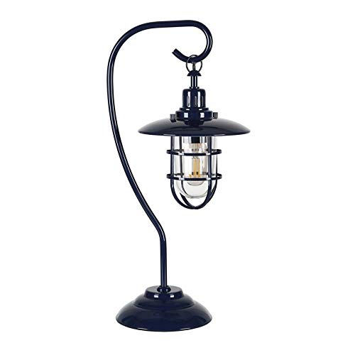 Henn&Hart Navy Blue Metal Nautical Lantern Table Lamp #TOP9