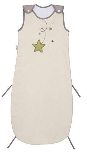 P'tit Basile - Grande gigoteuse réglable été bébé - 80 ou 105 cm - 6-36 mois - Coloris mixte écru naturel - Coton biologique - Doublure éponge absorbante - douillette légère et douce - Turbulette TOG 1 - Pratique et confortable