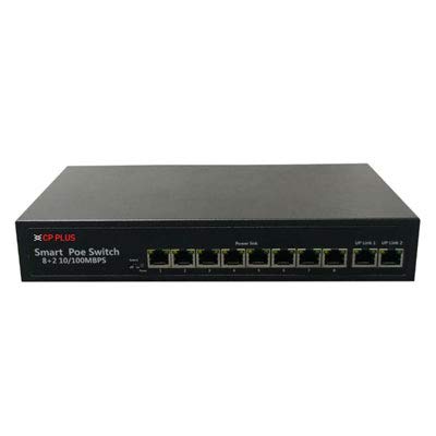 CP Plus 8+2 Port Fast Ethernet Switch with 8 PoE CP-ANW-HP8H2-96