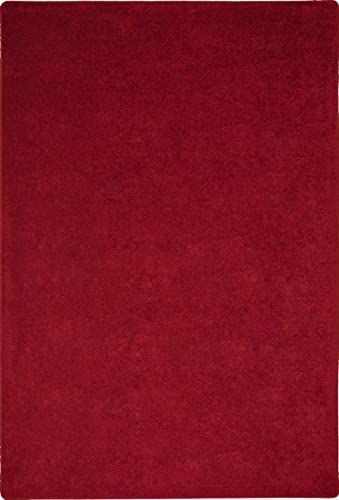 Joy Carpets Endurance Solid Colored Area Rug In Color Burgundy, 4' X 6' #TOP13