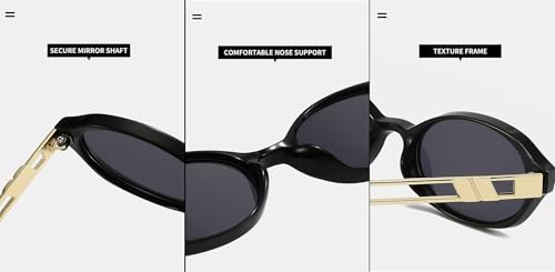 Retro Sunglasses for Women Men Oval Trendy Narrow Round Sun Glasses Y2K Designer Vintage Shades4