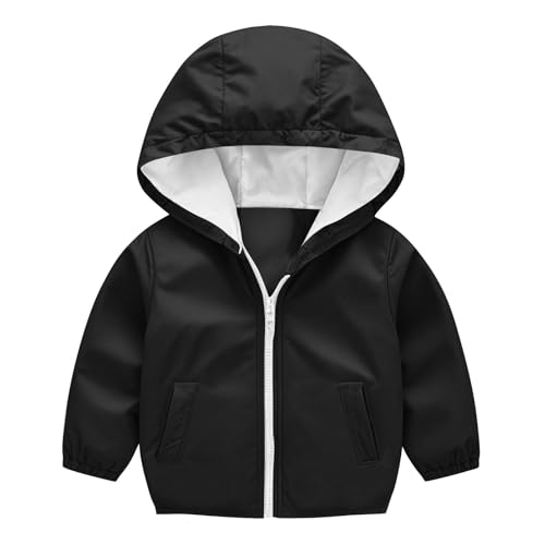 Veste imperméable enfant en polyester doux et coupe-vent léger pour filles et garçons de 1 à 6 ans