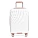 Traveler's Choice Phenom Hardside Spinner Luggage Set, TSA Lock, White/Pink, 3-Piece Set (21/25/29)