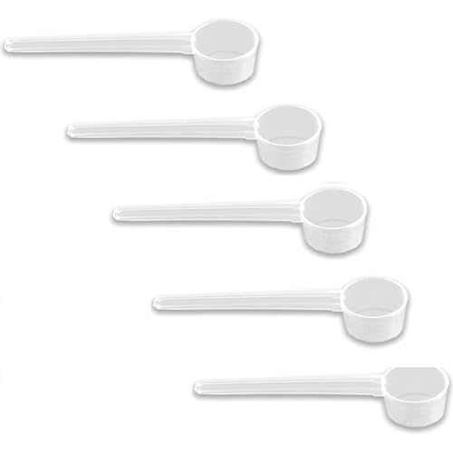 5pcs Measuring Cups 5g Spoons for Measuring Food Scoop for Powder for Protein Creatine Liquids Cooking Fitness Kitchen