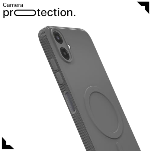 Image of Outlouders Back Cover for Samsung Galaxy M07 | F07 | A07 5G | Soft Matte Silicone | Magnetic-Safe Logo Design (Magnetic-Safe Not Compatible) | Shockproof Protection Bumper Case (Grey)