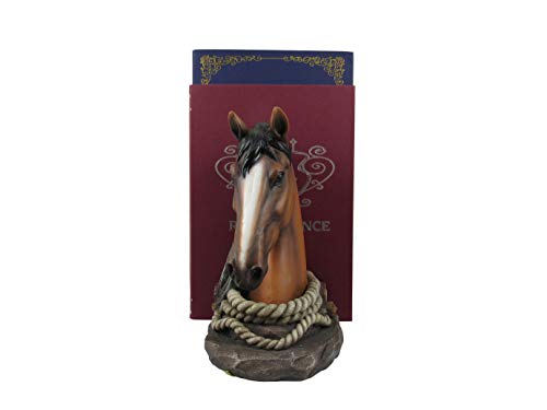 World Of Wonders Brown Horse Decorative Bookends | Rustic Book Holder For Shelf | Bookends For Shelves Decorative | Decorative For Office Bookends Heavy Duty - 7" #TOP3