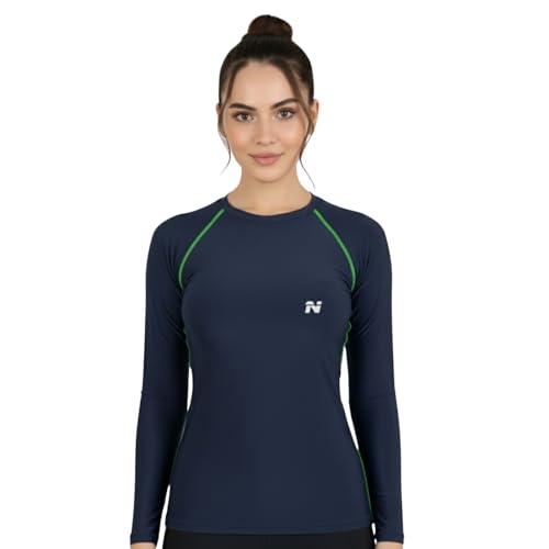 Image of NINQ Women's Long Sleeve Compression T-Shirt for Gym, Running, Yoga & Sports Wear