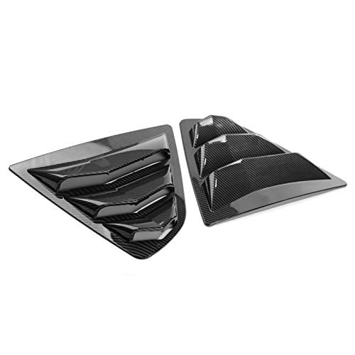 Cke 2Pcs For Toyota Camry 2023 2022 2021 2020 2019 2018 Accessories Sporty Car Rear Side Window Louvers Air Vent Scoop Shades Cover Trim Blinds - Carbon Fiber Grain #TOP4