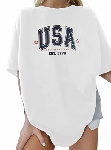 Image of Remidoo Oversized Graphic Tshirts for Women Casual Loose Fit Short Sleeve Tee