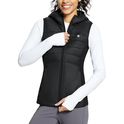BALEAF Women's Hooded Puffer Vest Cover