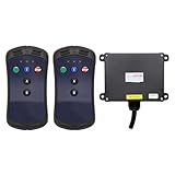 perdnmkg A500 Industrial Remote Control Auto Hydraulic Lifting Controller Overhead Crane Car Tailgate Lifting Mini Portable Switch(2T1R)