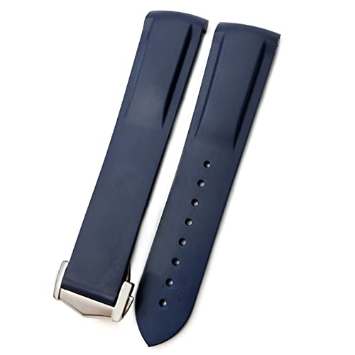 Bracelet montre silicone 21mm pour Omega de Ville bracelet caoutchouc