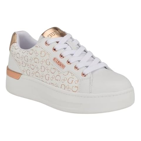GUESS Women's Onna Platform Sneaker in White Cover
