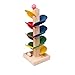 1 set arbre en bois feuilles détachables feuilles de marbre balle piste de piste de piste de jeux de jouets éducatifs colorés enfants, jouets pour enfants