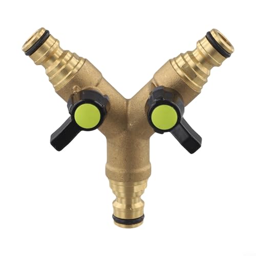 Crabop Water Separator Valve,Three Way Brass Construction,Multi Hose Connection,Enhanced Flow Control,for Garden Irrigation Outdoor