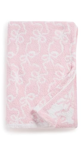 LOVESHACKFANCY Women's Teddy Bow Blanket, Pastry Pink, One Size
