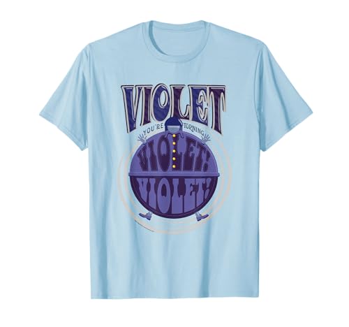 Willy Wonka and The Chocolate Factory Violet Logo T-Shirt Small