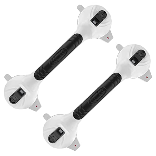 2 Pack Suction Cup Grab Bars 15 Inch, Munzong Black Anti-Slip Bathroom Grab Bar, Vacuum Suction Shower Balance Bar, Safety Handrail Support, Handicap Injury Elderly Senior Assist Shower Handle #TOP12