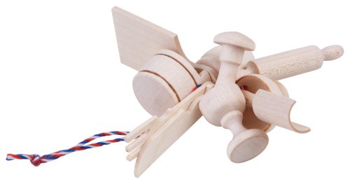 Hofmeister Holzwaren Keukenminiaturen, hout, natuur, 8 x 6 x 4 cm