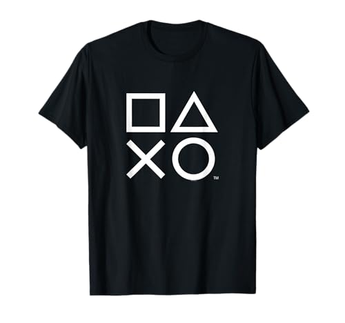 PlayStation PS5 Gamer Controller Icons in Classic White T-Shirt - image 1