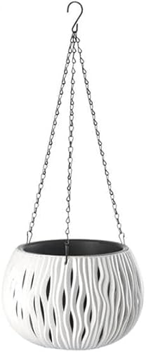 Demanca 植木鉢 吊り鉢 ハンギングプランター プラスチック製 ハンギングバスケット 吊り下げ おしゃれ 通気性 吊り下げ可能 テーブル可能 さまざまな色 耐久性 耐候性 ハンギングバスケット 観葉植物 インテリア 室内 屋外 (B,27*70CM)