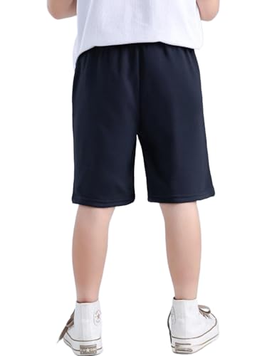 Boys No-Irritation Waist Shorts Solid Color Activewear for Sensitive Skin School Running Jogging Skateboarding2