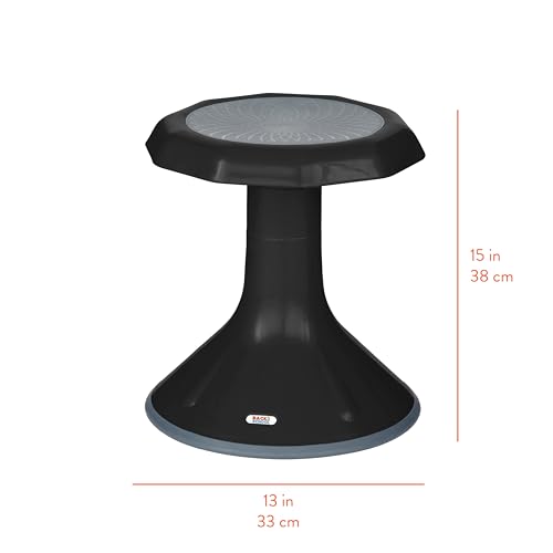 Image of Back2School Express Wobble Sensory Stool, 15in Seat Height, Flexible Seating, Black