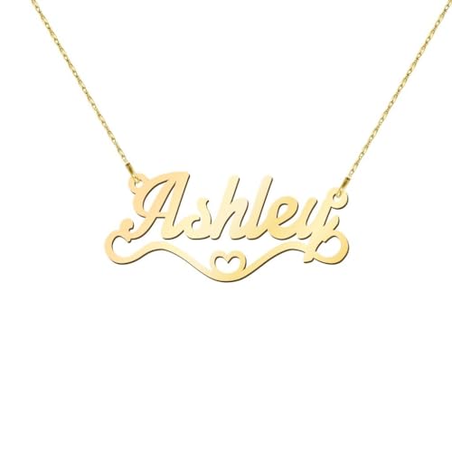 TSD Custom Name Necklace Personalized Styled Name Necklace in Solid Gold or Sterling Silver, Customized Jewelry Necklace Gift for Women, Personalized with any Name or Word - Jewlr3