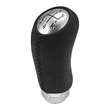 Hihaha 5 Speed Manual Gear Shift Knob for Renault Clio III 2005-2009 / Front Automotive Gearbox Stick Shifter Lever Knob Durable Faux Leather / 1 Pcs Black