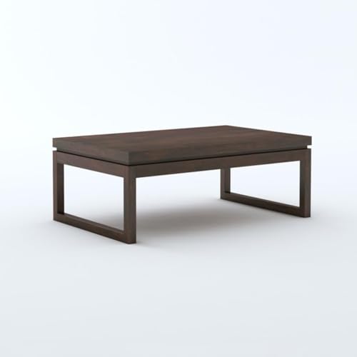 Image of MAMTA DECORATION Solid Sheesham Wood Coffee Table for Living Room | Wooden Center Table for Home, Hall, Office & Lounge | Modern Teapoy Table | Rectangular Coffee Table | Walnut Finish