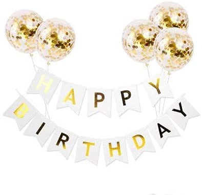 Pancarta con purpurina para cumpleaños Cover