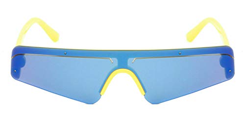 Dweebzilla Slim Skinny Semi Rimless Futuristic Shield Wrap Sunglasses2