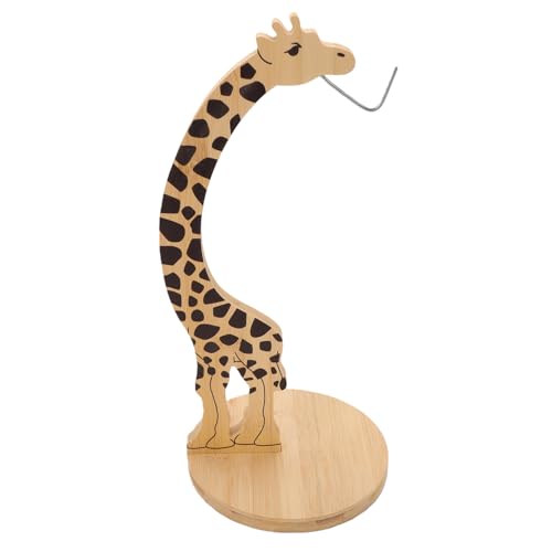 Soporte de plátanos de madera premium y acero inoxidable con base estable de jirafa 5