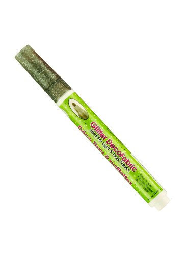 Uchida Marvy Deco Fabric Fine Point Tip Glitter Marker Art Supplies, Black #TOP9