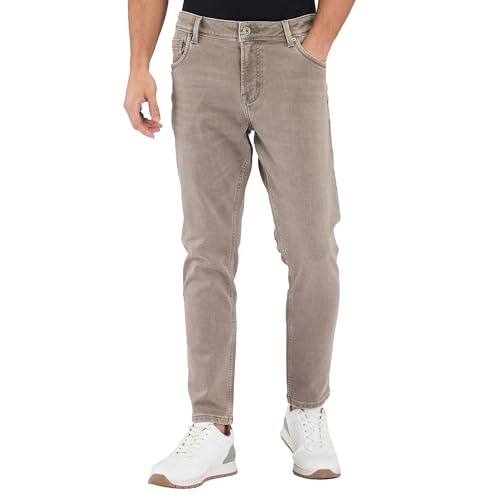 Image of Spykar Men's Kano Slim Fit Mid-Rise Jeans (Ankle Length)