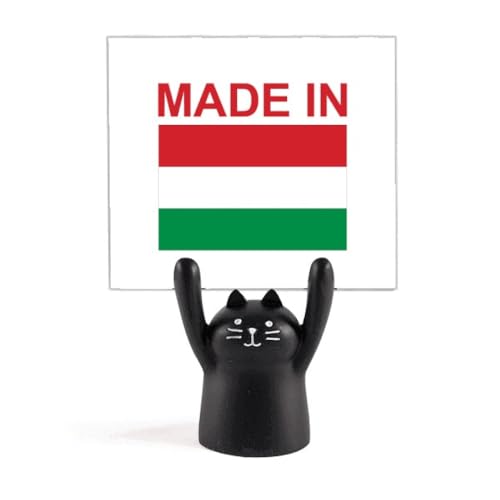 Support pour mémo chat noir Hungary Country Love pour bureau