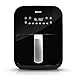 SOGO Friggitrice ad aria calda DELUXE FRE-SS-10480 da 3,5 litri, forno ad aria calda, 6 modalità automatiche e programmabili, 1500 W, colore nero