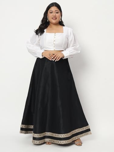 Image of studio rasa Women's Plus Size Chroma Button Down Crop Top for Wedding Festive Party