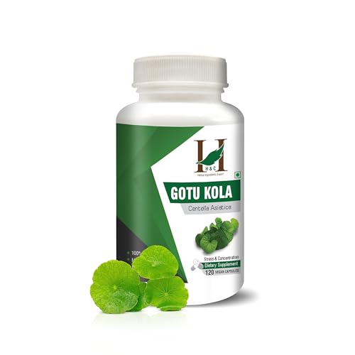 H&C Gotu Kola (Centella Asiatica) Kapseln - 900mg pro Portion 120 Stück | für Gedächtnis und Konzentration