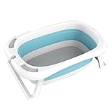  Bañera de bebé plegable, bandeja de ducha de bebé plegable, bañera portátil para recién nacidos, tina de lavado plegable portátil ligera para niños pequeños (Buthtub)