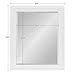 Kate and Laurel Whitley Classic Decorative Framed Beveled Wall Mirror, Large 27.5x33.5, White