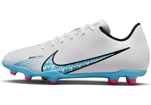 Nike JR Vapor 15 Club FG/MG Fussballschuh, White/Baltic Blue-PINK Blast,...