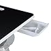 clinmday Foldable Laptop Bed Tray Desk, Adjustable Laptop Bed Tray Table with Heights and Angles, Portable Desk with Foldable Legs/USB Fan Light, Laptop Desk for Bed Sofa Couch Floor Black