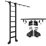 Ronde Tube Mobile Library Hardware, met Floor Roller Wheels (geen ladder) Rolling Ladder Hardware Library Full Set Track Kit, voor Home/Indoor/Loft (Size : 400cm Trackkit)