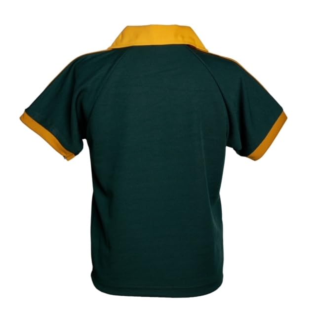 2023 Rugby Champion South Africa Children's Rugby Shirt Short Sleeve for Kids South Africa Present Size S to XXL for 10-11 Years, Green