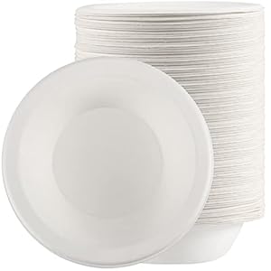 JOIKIT 250 Stück Zuckerrohr Einweg Schüsseln